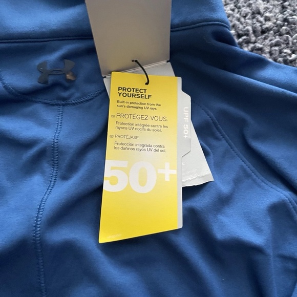 NWT Under Armor Women’s Blue UA Golf 1/4 Zip UPF 50+ XL Happy Gilmore - Picture 12 of 12